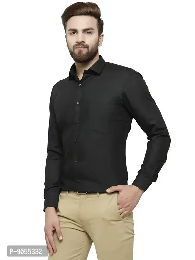 RG DESIGNERS Men's Slim Fit Shirt (RGDSSC1248_Black_42)-thumb3