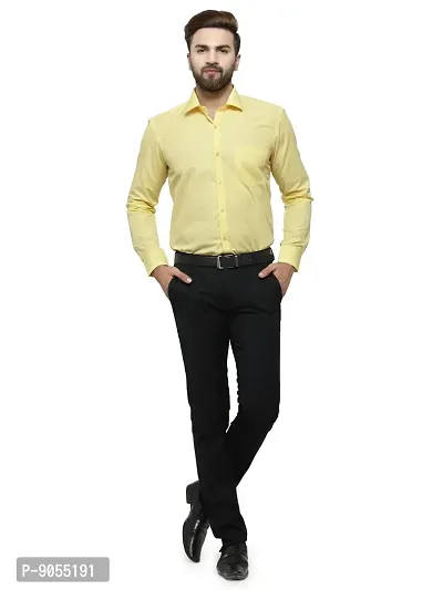 RG DESIGNERS Solid Slim Fit Full Sleeve Cotton Formal Shirt-thumb5