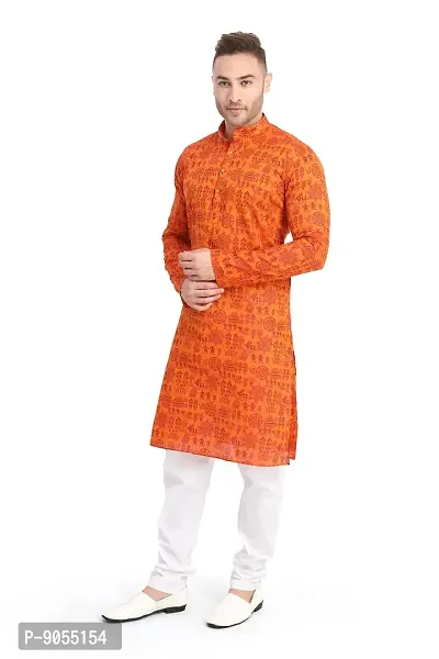 RG Designers Printed Cotton Kurta set For mens-thumb4