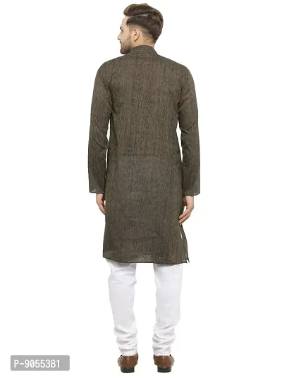 R VASUDEV Self Print Cotton Kurta Churidhar set for Mens (A Handloom)-thumb4