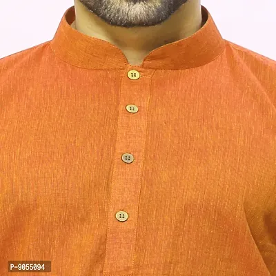 RG DESIGNERS Men's Cotton Blend Classic Kurta (Handloom)-thumb4