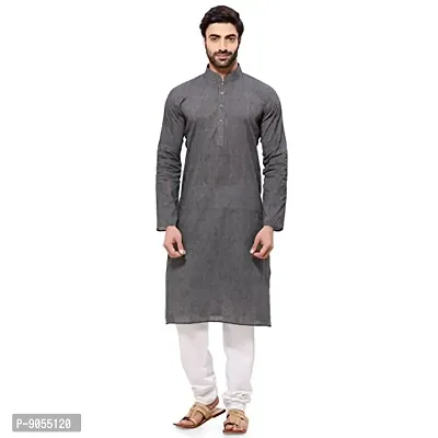 R VASUDEV Solid Cotton Kurta Churidhar set for mens