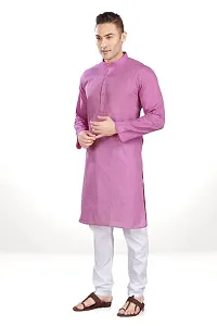 RG DESIGNERS Men's Cotton Blend Classic Kurta (Handloom)-thumb4