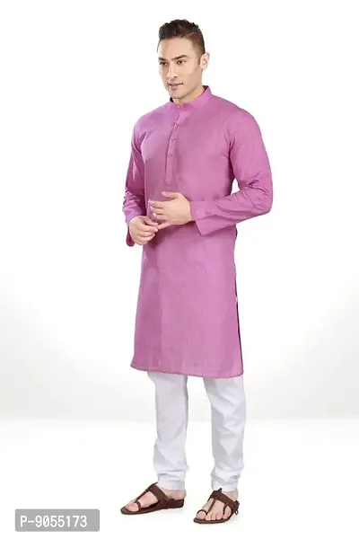 RG DESIGNERS Men's Cotton Blend Classic Kurta (Handloom)-thumb5