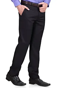 RG DESIGNERS Navy Slim Fit Men's Formal Trousers DN1000-thumb2