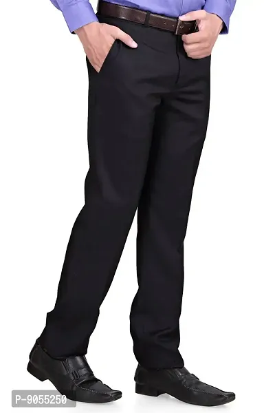 RG DESIGNERS Navy Slim Fit Men's Formal Trousers DN1000-thumb3