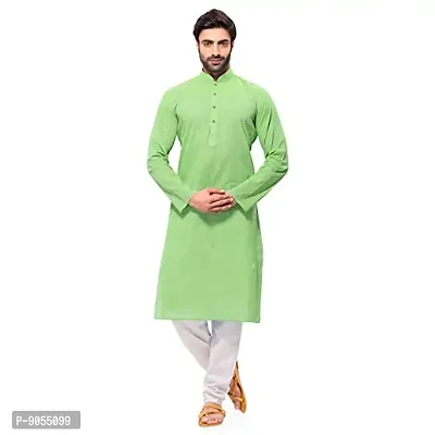 R VASUDEV Solid Cotton Kurta Churidhar set for mens