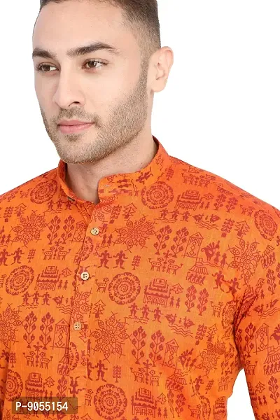 RG Designers Printed Cotton Kurta set For mens-thumb5