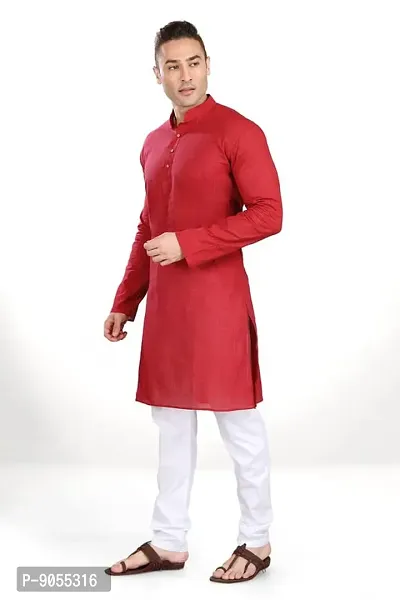 RG DESIGNERS Men's Cotton Blend Classic Kurta (Handloom)-thumb5