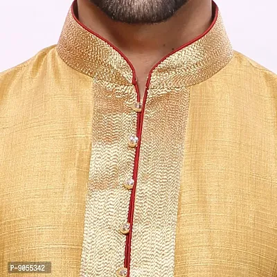 RG Designers Ethnic Men's Gold Kurta Pyjama-thumb4