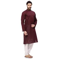 RG DESIGNERS Men's Cotton Blend Classic Kurta (Handloom)-thumb3