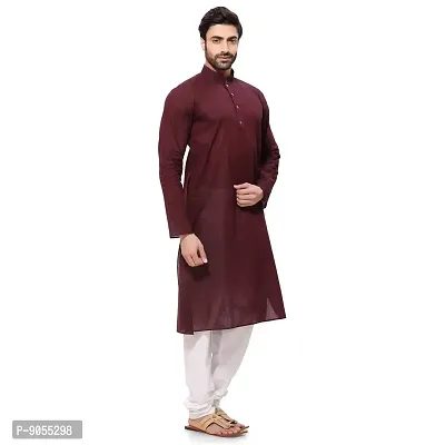 RG DESIGNERS Men's Cotton Blend Classic Kurta (Handloom)-thumb4