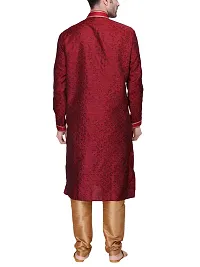 RG Designers Self Textured Kurta Set For Mens-thumb3