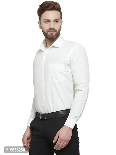 RG DESIGNERS Solid Slim Fit Full Sleeve Cotton Formal Shirt-thumb3