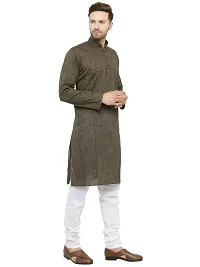 R VASUDEV Self Print Cotton Kurta Churidhar set for Mens (A Handloom)-thumb1