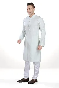 R Vasudev Linen Look Kurta Set For Mens-thumb3