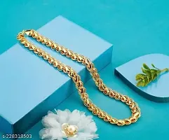 Pitaamaareg; 1 Gram Gold plated Chain For Boys and Man Gold-plated Plated Alloy Chain (20 Inch)Water And Sweat Proof Jawellery With Free Gift.-thumb3