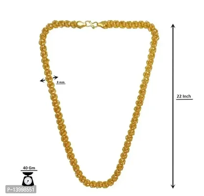 Pitaamaareg;  One Gram Gold Plated Chain (MG115 C) Gold-plated Plated Brass Chain (20 Inch)Water And Sweat Proof Jawellery With Free Gift.-thumb3
