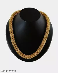 Pitaamaareg;  Long Gold-plated Plated Brass Chain (20 Inch)Water And Sweat Proof Jawellery With Free Gift.-thumb2