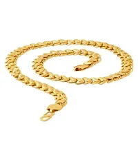 Pitaamaareg;  Gold New Trending Chain Gold-plated Plated Brass Chain(20 Inch)Water And Sweat Proof Jawellery With Free Gift.-thumb1