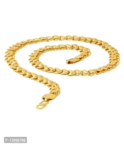 Pitaamaareg;  Gold New Trending Chain Gold-plated Plated Brass Chain(20 Inch)Water And Sweat Proof Jawellery With Free Gift.-thumb2