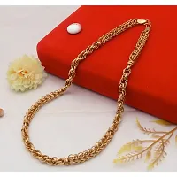 Pitaamaareg;  Long Gold-plated Plated Brass Chain (20 Inch)Water And Sweat Proof Jawellery With Free Gift.-thumb2