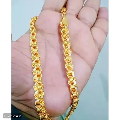 Stylish Golden Brass Chain Water And Sweat Proof Jewellery For Men