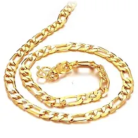 Pitaamaareg; Fashionable Golden Chain For Boys Criss Cross Necklace Chains For Men Women Girl Gold-plated Plated Brass Chain (22 Inch)Water And Sweat Proof Jawellery With Free Gift.-thumb3