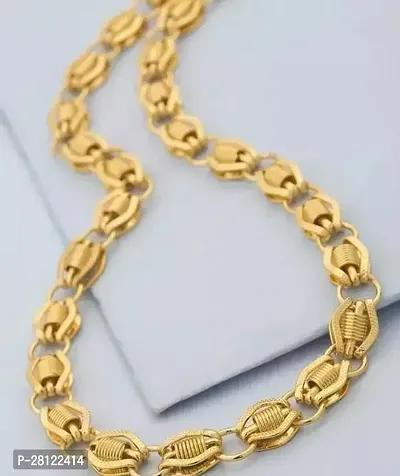 Stylish Golden Brass Chain Water And Sweat Proof Jewellery For Men