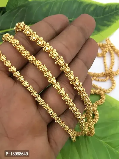 Pitaamaareg;  Stylish  Trendy Most Popular Beautiful Design Golden light Gold Plated Chain Gold-plated Plated Alloy Chain (22 Inch)Water And Sweat Proof Jawellery With Free Gift.