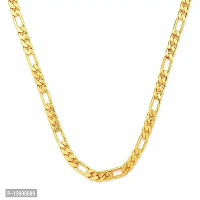 Gold plated Chain For Boys / Man Gold-plated Plated Stainless Steel, Alloy Chain Gold-plated Plated Alloy Chain (22 Inch)Water And Sweat Proof Jawellery With Free Gift.-thumb2