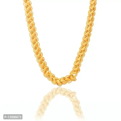 Pitaamaareg; Stylish Trendy Exclusive Gold plated chain for boys and Men Gold-plated Plated Brass Chain(20 Inch)Water And Sweat Proof Jawellery With Free Gift.-thumb2