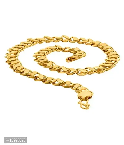 Pitaamaareg;  Long Gold-plated Plated Brass Chain (20 Inch)Water And Sweat Proof Jawellery With Free Gift.-thumb0