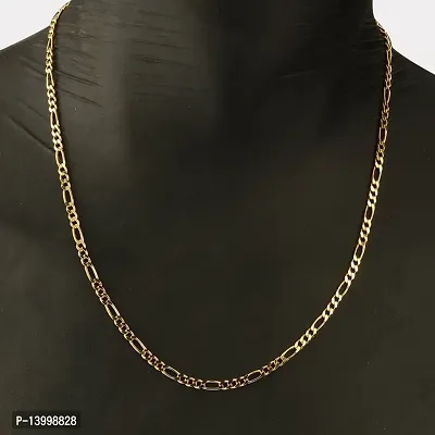 Pitaamaareg; Golden Chain For Boys Necklace Chains For Men Girls Stylish  Fancy King Design Gold-plated Plated Brass Chain (22 Inch)Water And Sweat Proof Jawellery With Free Gift.