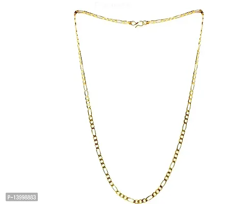 Pitaamaareg;  Stylish Lotus Inspired One gram Gold plated chain for Men Gold-plated Plated Brass Chain (22 Inch)Water And Sweat Proof Jawellery With Free Gift.-thumb4