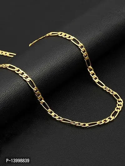 Pitaamaareg;  New Design Elegant Top Trending Gold-plated Plated Brass Chain (22 Inch)Water And Sweat Proof Jawellery With Free Gift.-thumb4