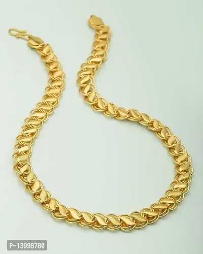 Pitaamaareg;  Gold New Trending Chain Gold-plated Plated Brass Chain(20 Inch)Water And Sweat Proof Jawellery With Free Gift.
