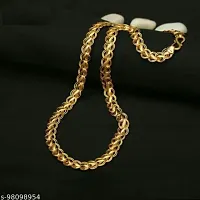 Pitaamaareg;  Long Gold-plated Plated Brass Chain (20 Inch)Water And Sweat Proof Jawellery With Free Gift.-thumb3