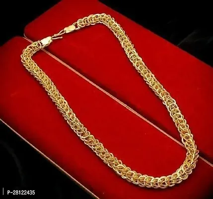 Stylish Golden Brass Chain Water And Sweat Proof Jewellery For Men