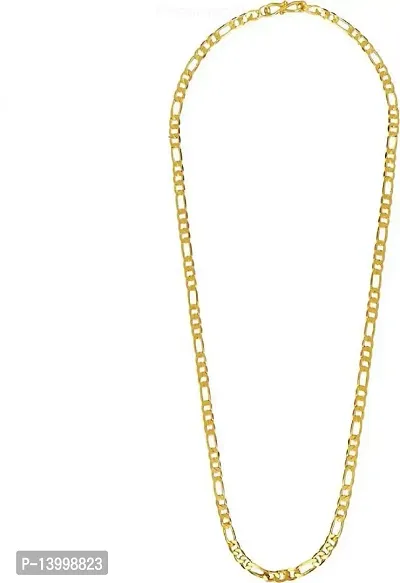 Pitaamaareg; 1 Gram Gold plated Chain For Boys and Man Gold-plated Plated Alloy Chain (22 Inch)Water And Sweat Proof Jawellery With Free Gift.
