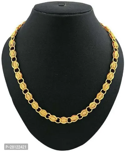 Stylish Golden Brass Chain Water And Sweat Proof Jewellery For Men-thumb0