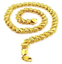 Pitaamaareg;  Stylish  Trendy Most Popular Beautiful Design Golden light Gold Plated Chain Gold-plated Plated Alloy Chain (20 Inch)Water And Sweat Proof Jawellery With Free Gift.-thumb2