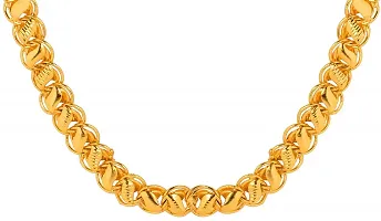 Pitaamaareg;  Designer  Gold plated Lotus Chain  Gold-plated Plated Brass Chain (20 Inch)Water And Sweat Proof Jawellery With Free Gift.-thumb3