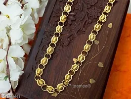 Pitaamaareg;  Stylish  Trendy Most Popular Beautiful Design Golden light Gold Plated Chain Gold-plated Plated Alloy Chain (20 Inch)Water And Sweat Proof Jawellery With Free Gift.-thumb3