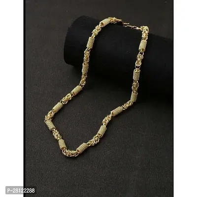 Stylish Golden Brass Chain Water And Sweat Proof Jewellery For Men-thumb0