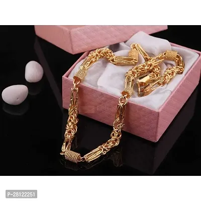 Stylish Golden Brass Chain Water And Sweat Proof Jewellery For Men