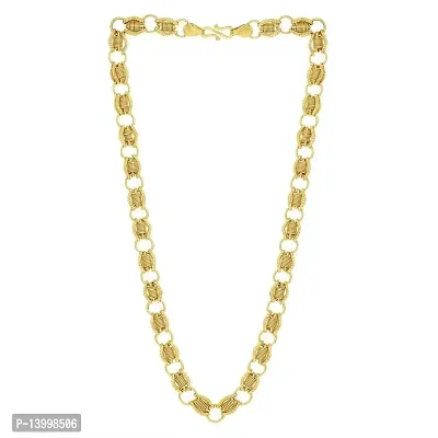 Pitaamaareg;  1 Gram Gold plated Chain For Boys and Man Alloy, Stainless Steel Chain Gold-plated Plated Alloy Chain (20 Inch)Water And Sweat Proof Jawellery With Free Gift.-thumb2