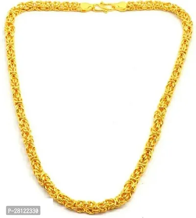 Stylish Golden Brass Chain Water And Sweat Proof Jewellery For Men