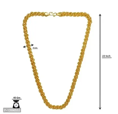 Pitaamaareg; 1 Gram Gold plated Chain For Boys and Man Gold-plated Plated Alloy Chain (20 Inch)Water And Sweat Proof Jawellery With Free Gift.-thumb4