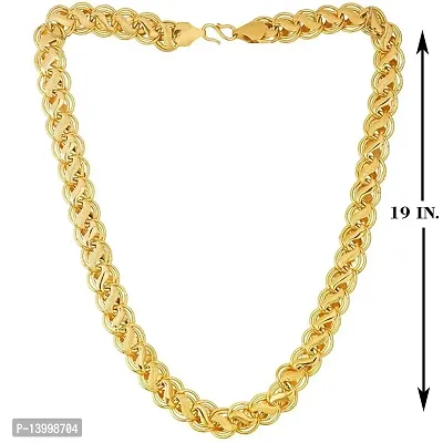 Pitaamaareg; Golden Chain For Boys Necklace Chains For Men Girls Stylish  Fancy King Design Gold-plated Plated Brass Chain (20 Inch)Water And Sweat Proof Jawellery With Free Gift.-thumb3